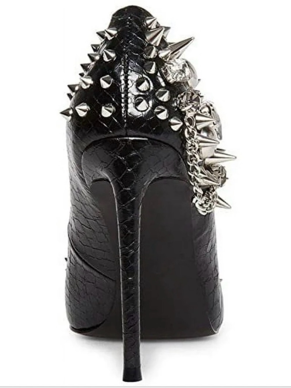 Steve Madden Veronika Black Spike Embellished Pointed Pump SIZE 10 - Picture 4 of 9